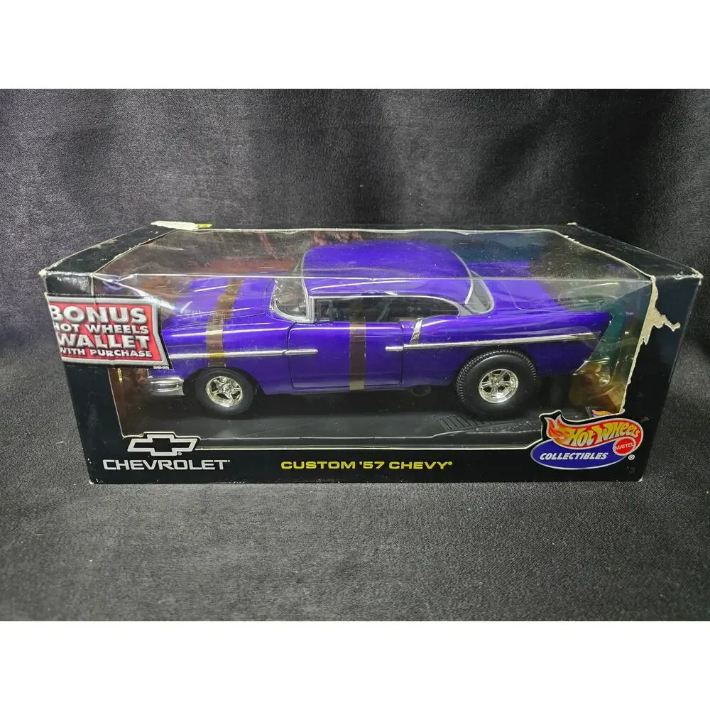 Hot Wheels Collectible Purple Chevrolet Custom '57 Chevy MT0897 1:18 Diecast Car